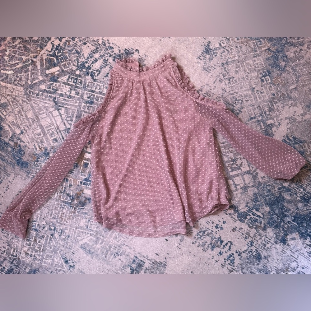 Maurices Pink Cut Out Blouse